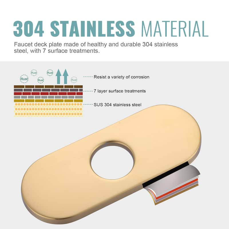 WOWOW 6.3 in. Kitchen Sink Faucet Hole Cover Deck Plate Escutcheon