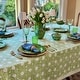 preview thumbnail 5 of 6, Rectangle tablecloth- Eden green floral