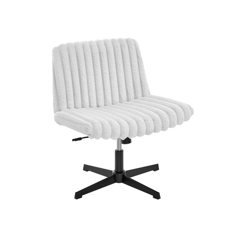 Adjustable Swivel Criss Cross Chair, Wide Seat Office Chair Vanity Chair