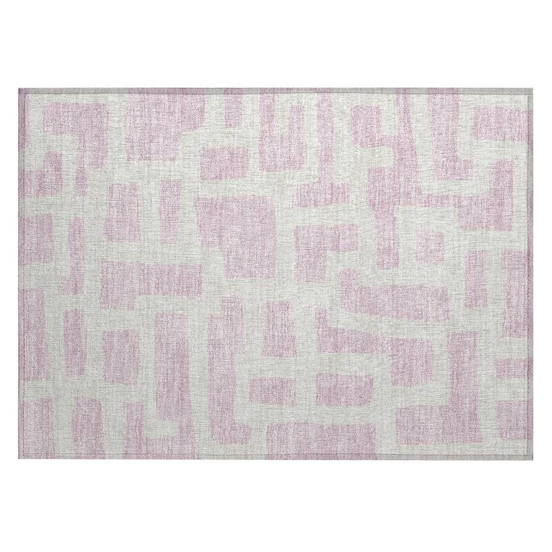 Machine Washable Indoor/ Outdoor Chantille Geo Contemporary Rug