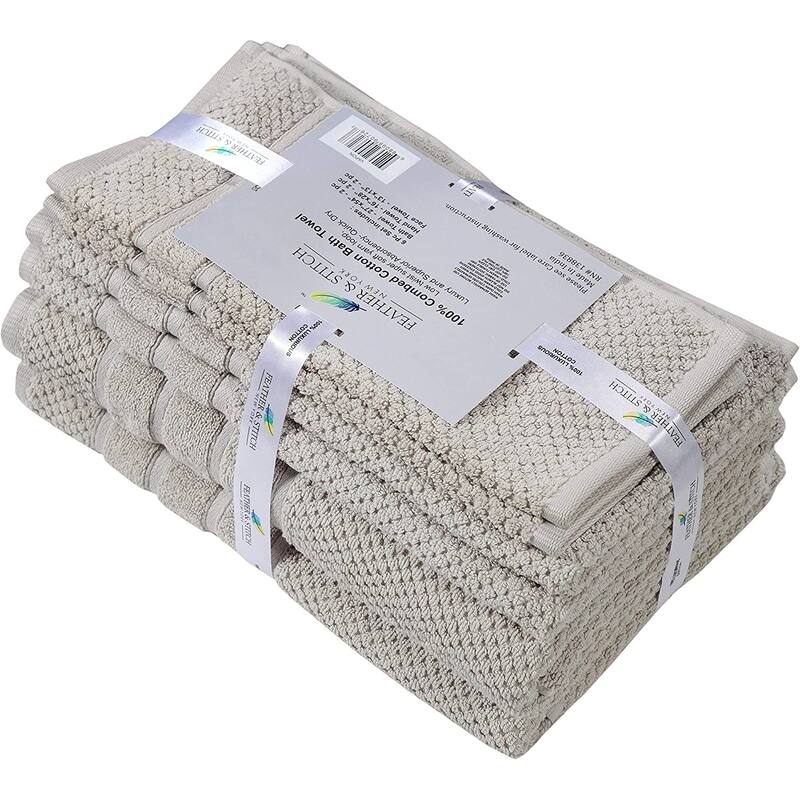 Luxurious Absorbent 650 GSM Combed Cotton 6-piece Towel Set