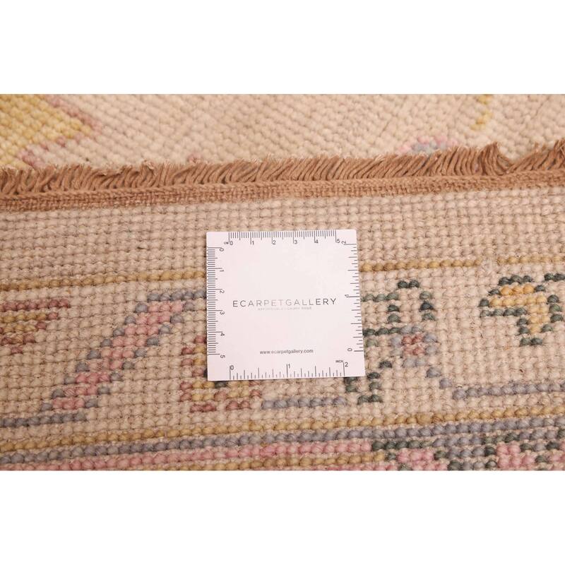 ECARPETGALLERY Hand-knotted Modern Oushak Beige Wool Rug - 7'10 x 9'9