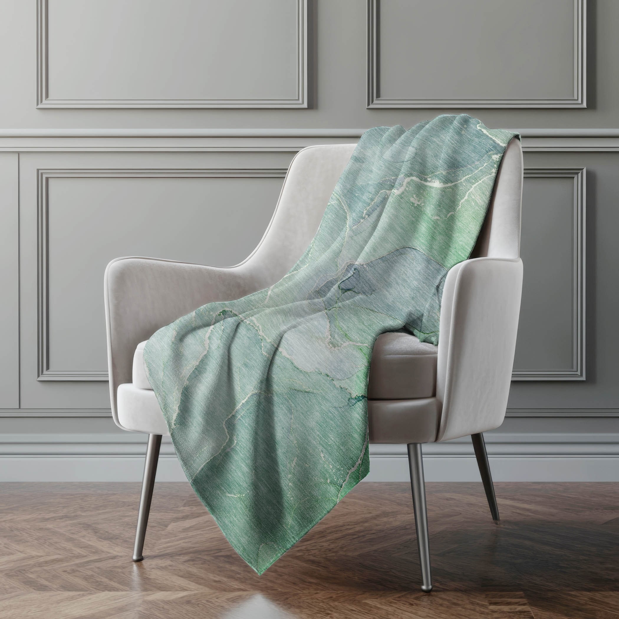 Premium Machine Washable Abstract Contemporary Sherpa Throw Blanket