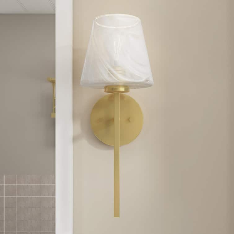 Acroma 1-light Modern Glam Gold Wall Sconce Bathroom Wallchiere