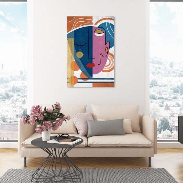 Oliver Gal 'Geometric Cubist Female Portrait' Canvas Art Print