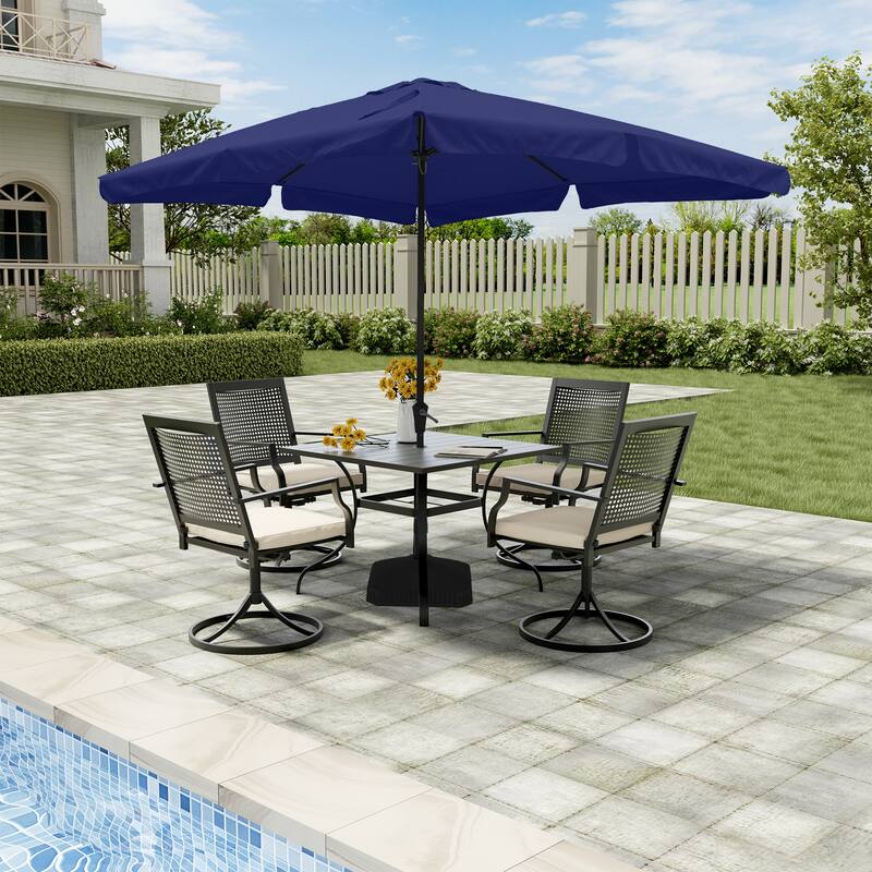 Clihome 10' x 8' Patio Square Market Umbrella with Skirted Canopy