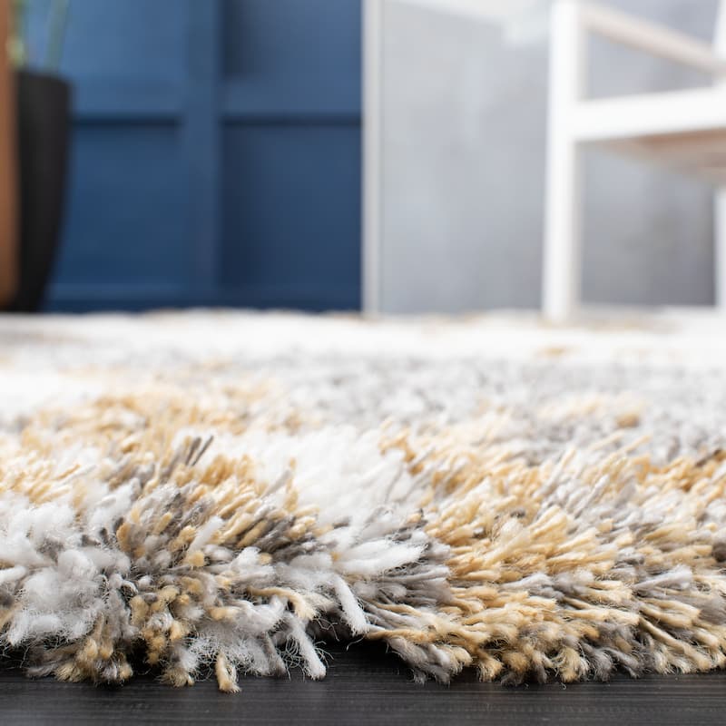 SAFAVIEH Horizon Shag Mukades Abstract 2.5-inch Thick Rug