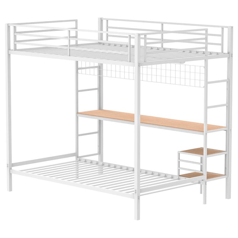 Alevera Metal Bunk Bed with Ladder