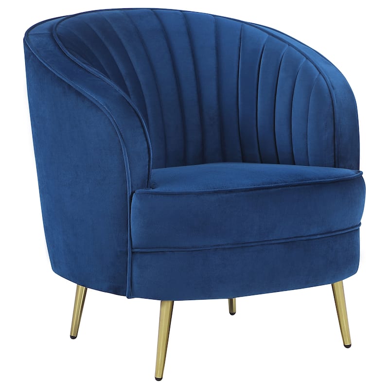 Sophia Upholstered Channel Tufted Barrel Accent Chair