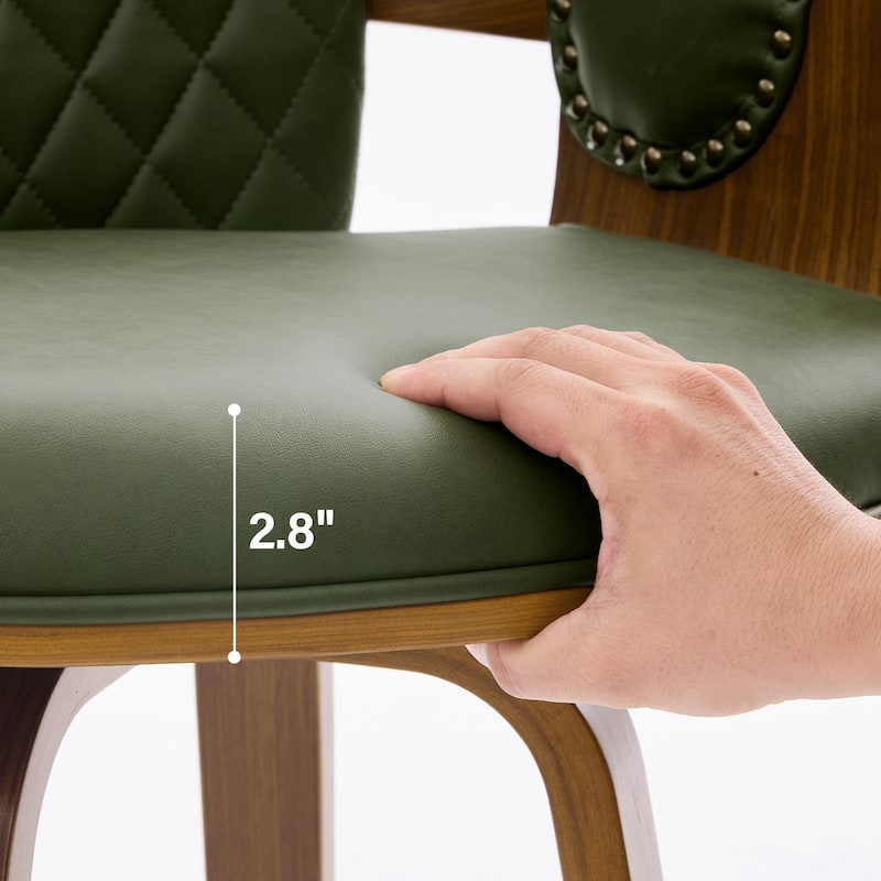 26-Inch Upholstered Swivel Counter Height Bar Stool with Armrests - 36.6"H x19.5"W x 21.3"D