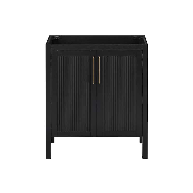 Luka Bathroom Vanity Only in Black Oak - 30"W x 21.5"D x 34"H