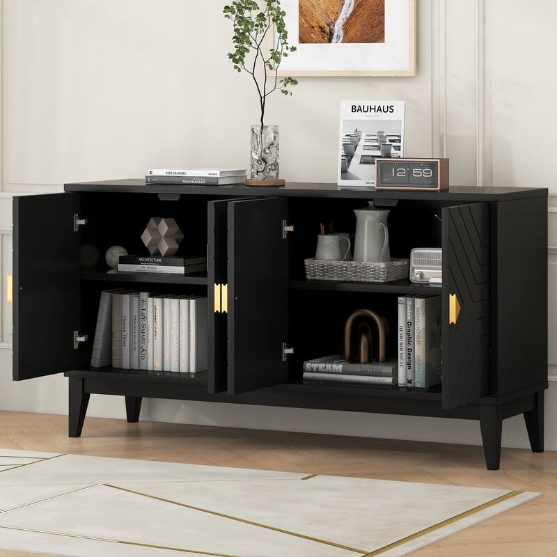 4-Door Sideboard Storage Cabinet