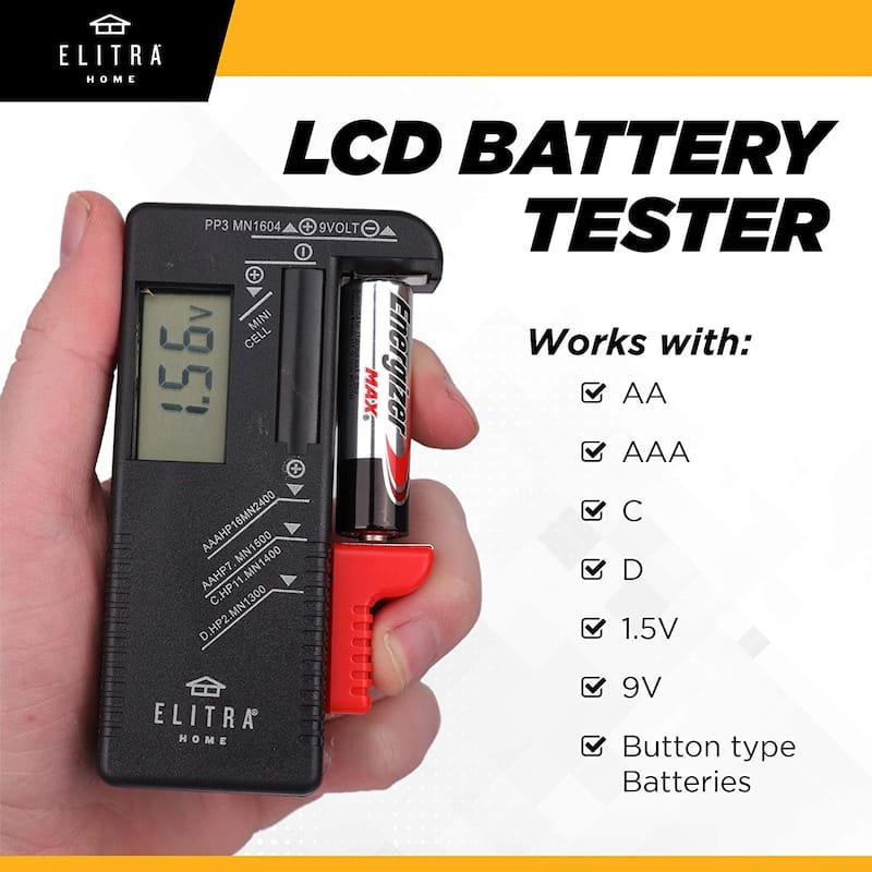 ELITRA HOME 180-204 Ultimate Battery Storage Organizer - 104 Batteries