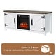 preview thumbnail 8 of 53, 58-Inch Farmhouse Electric Fireplace TV Stand with Storage Cabinets and Adjustable Shelves