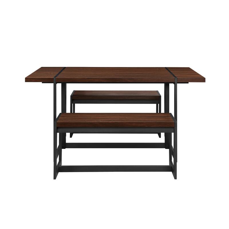 Middlebrook Designs Urban 3-Piece Metal and Wood Dining Set