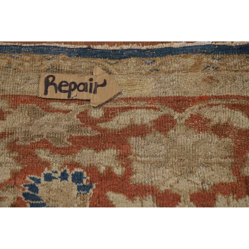 Pre-1900 Antique Vegetable Dye Sultanabad Persian Wool Carpet - 10'9" x 18'10"