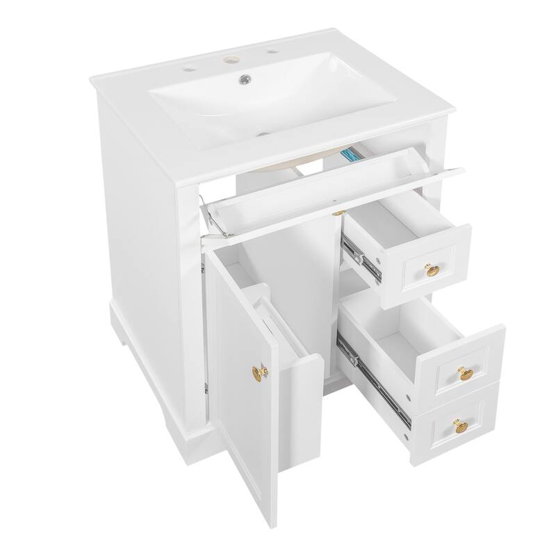 24" Bathroom Vanity with Sink for Small to Medium Bathrooms