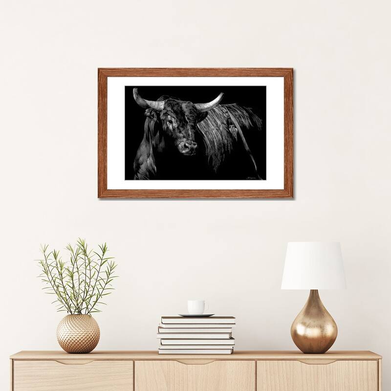 iCanvas "Brindle Rodeo Bull" by Julie T. Chapman