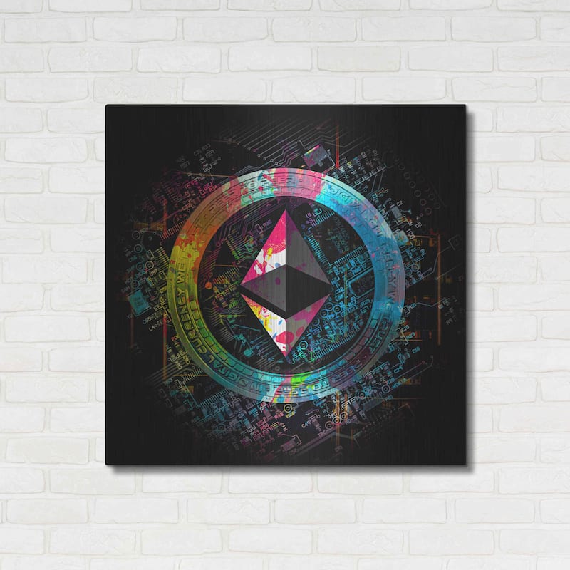 Luxe Metal Art 'Ethereum Crypto Power' by Epic Portfolio Metal Wall Art