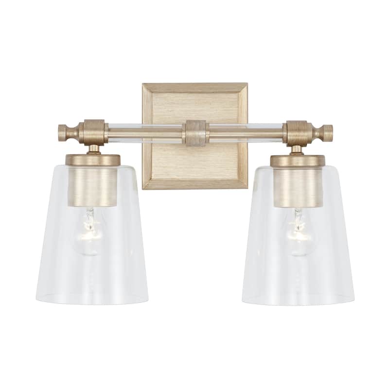 Breigh 2-light Brushed Champagne Bath/ Vanity Fixture