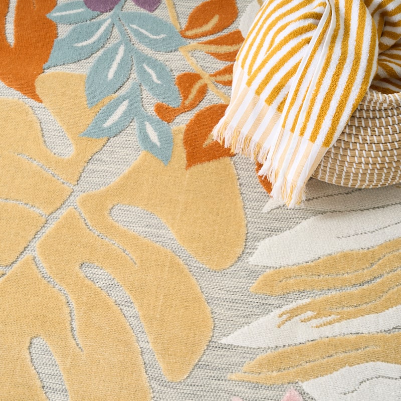 Nourison Suncoast Indoor/Outdoor Tropical Floral Area Rug