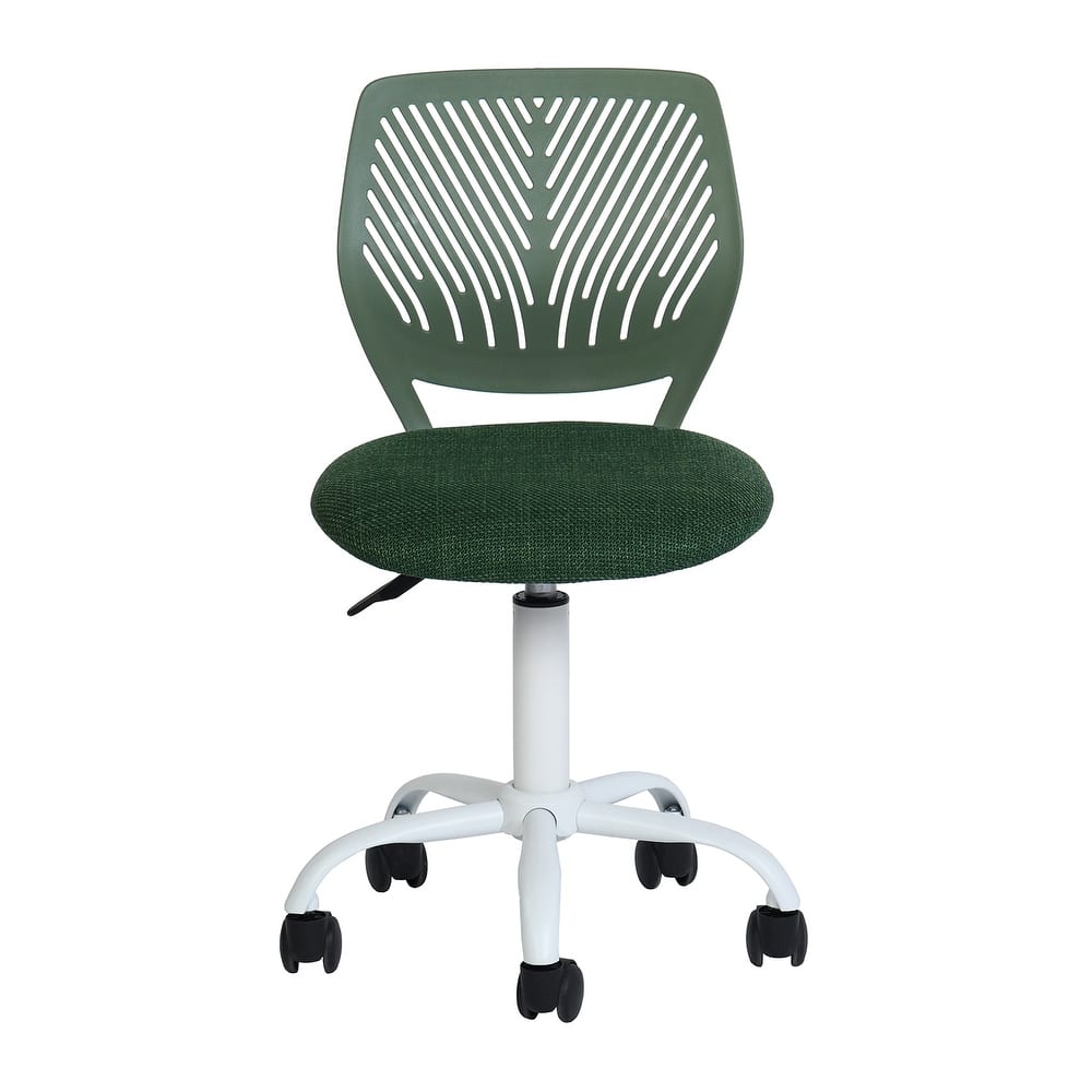 HomyLin Armless Swivel Kids Desk Chair with Mesh Padded Seating