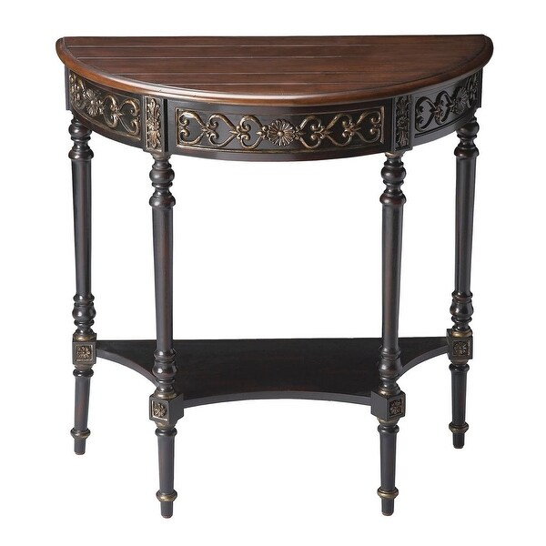 Danelle Traditional Cafe Nouveau Demilune Console Table - Multicolor. Opens flyout.