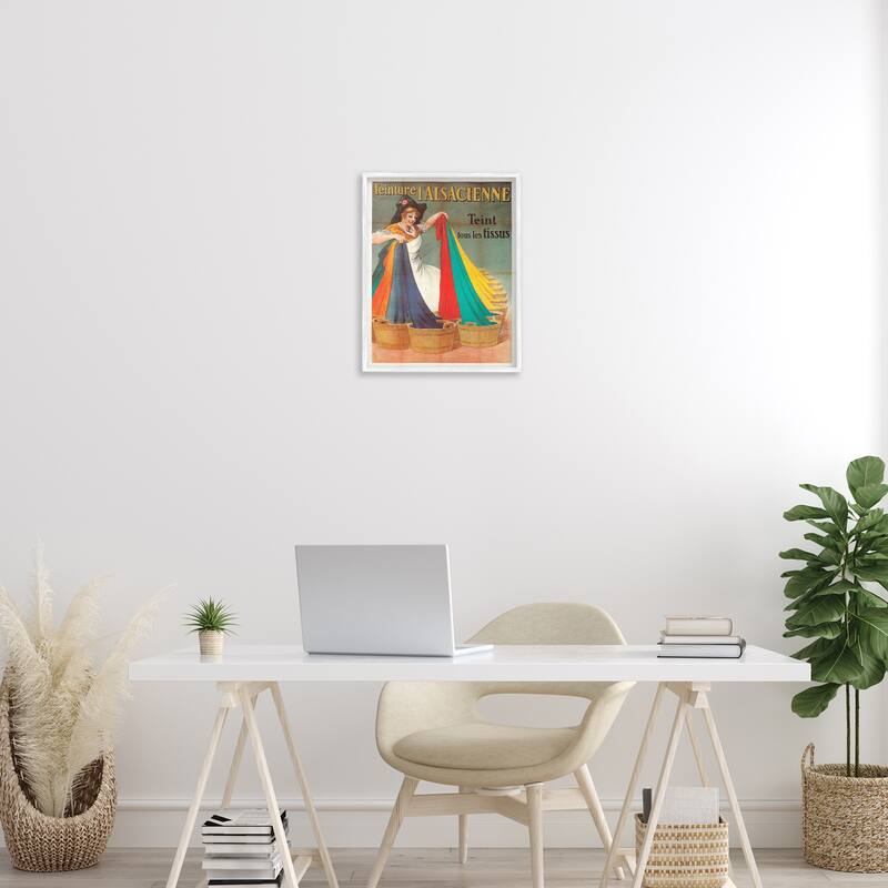 Stupell Vintage Teinture L'Alsacienne Framed Giclee Art Design By Marcus Jules