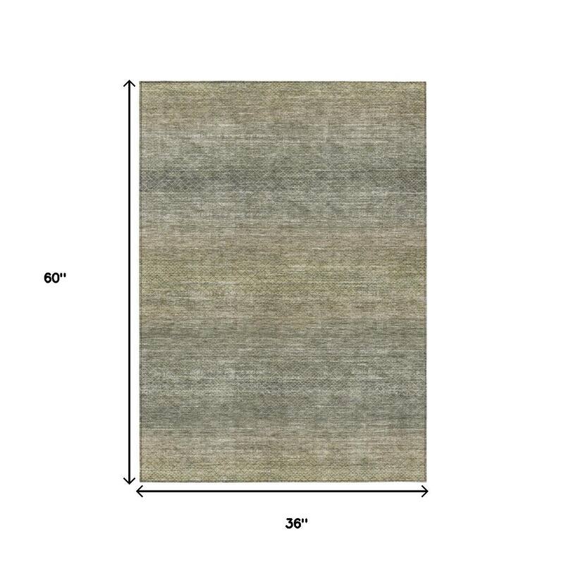 HomeRoots Geometric Transitional Rectangle Outdoor Rug