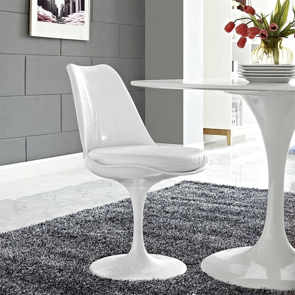 Liveditormid Century Modern Faux Leather Upholstered Swivel Dining Chair Set Of 2 White Bar Height 29 32 In Dailymail