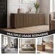 preview thumbnail 25 of 71, Wave Textured Modern Sideboard Cabinet