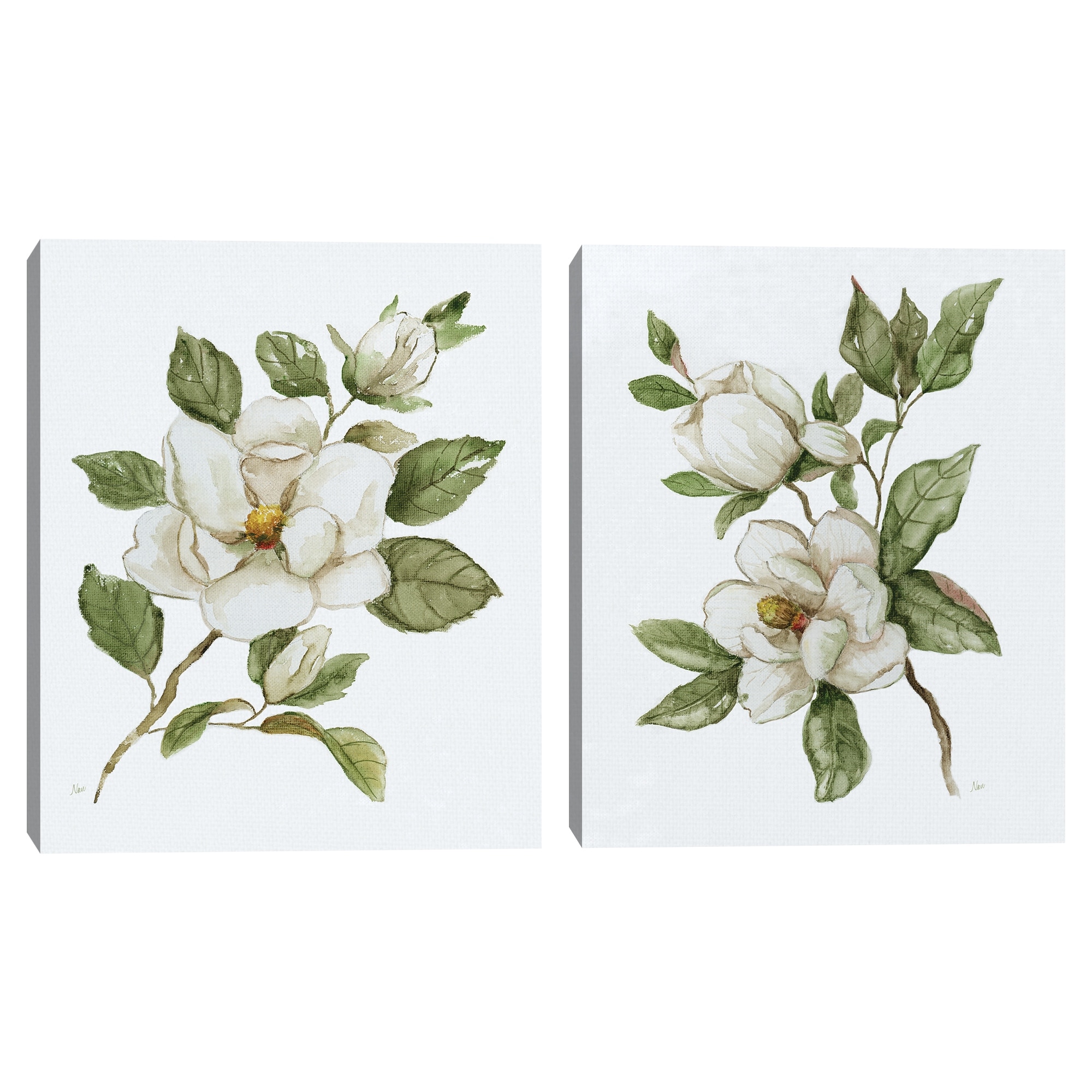 Magnolia Morning I, Magnolia Morning II by Nan Canvas Art Prints