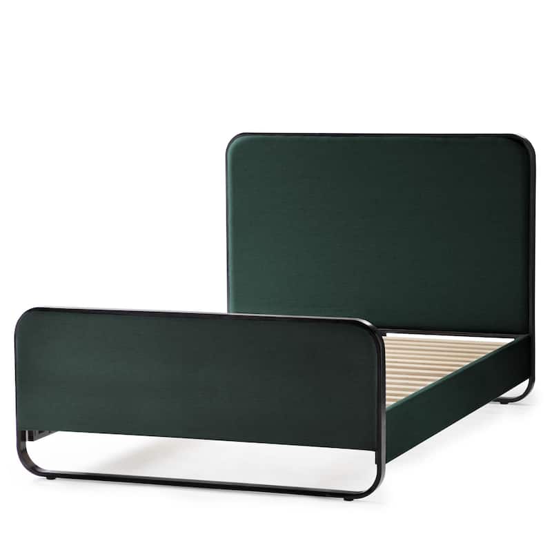 New Heights Godfrey Metal and Upholstered Bed