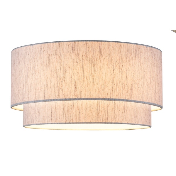 Linen drum lamp shade large sale