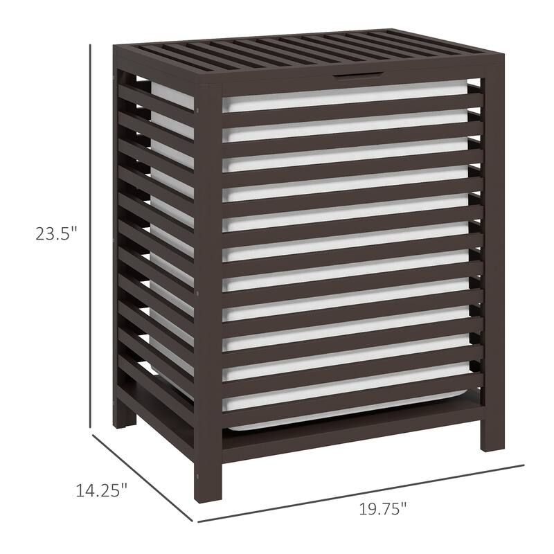 Homcom Bamboo Laundry Hamper With Lid