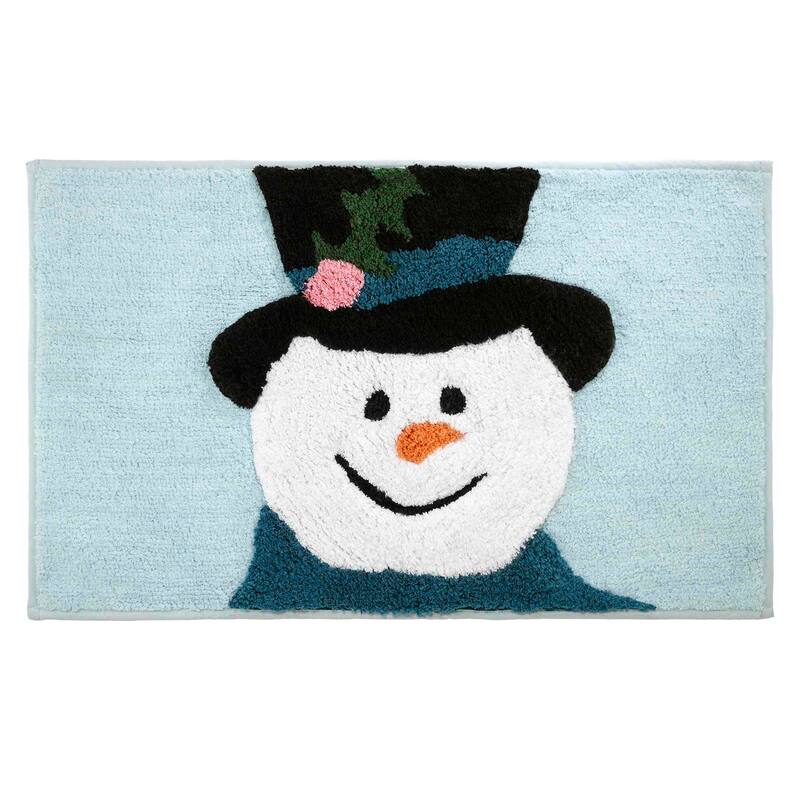 Avanti Linens Blue Snowman Rug