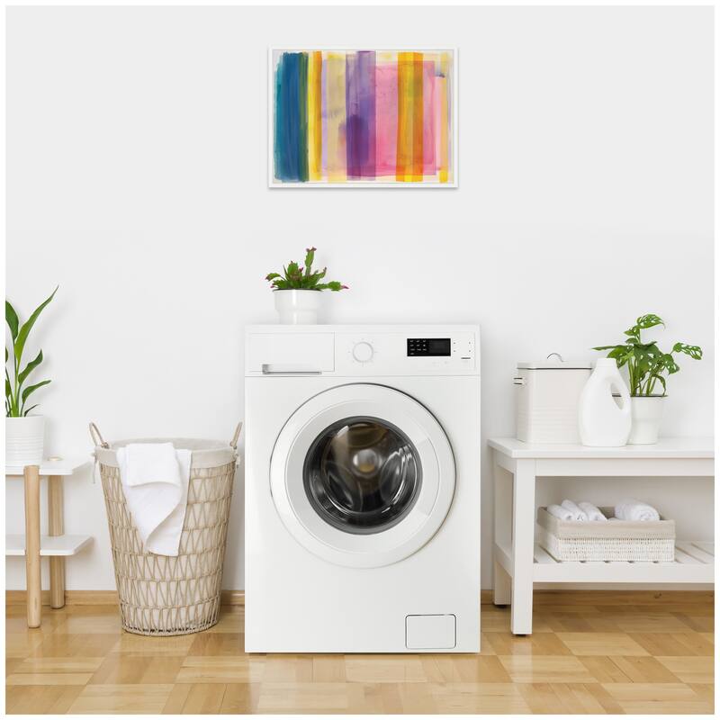 Kate and Laurel Sylvie Vibrant Lines II Framed Canvas by Amy Lighthall