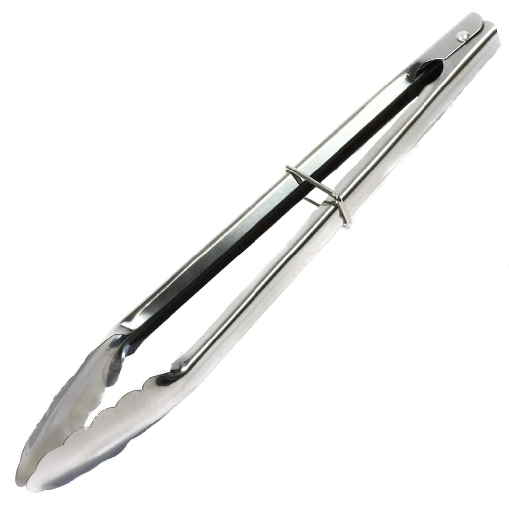 Chef Craft 12-Inch Classic Stainless Steel Clam Shell Tongs