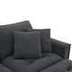 preview thumbnail 20 of 55, Roomfitters 100 x 59" Modern Convertible L-Shaped Sectional Sofa with Free Pillows, 4-Seat Suede Velvet Sleeper Sofa