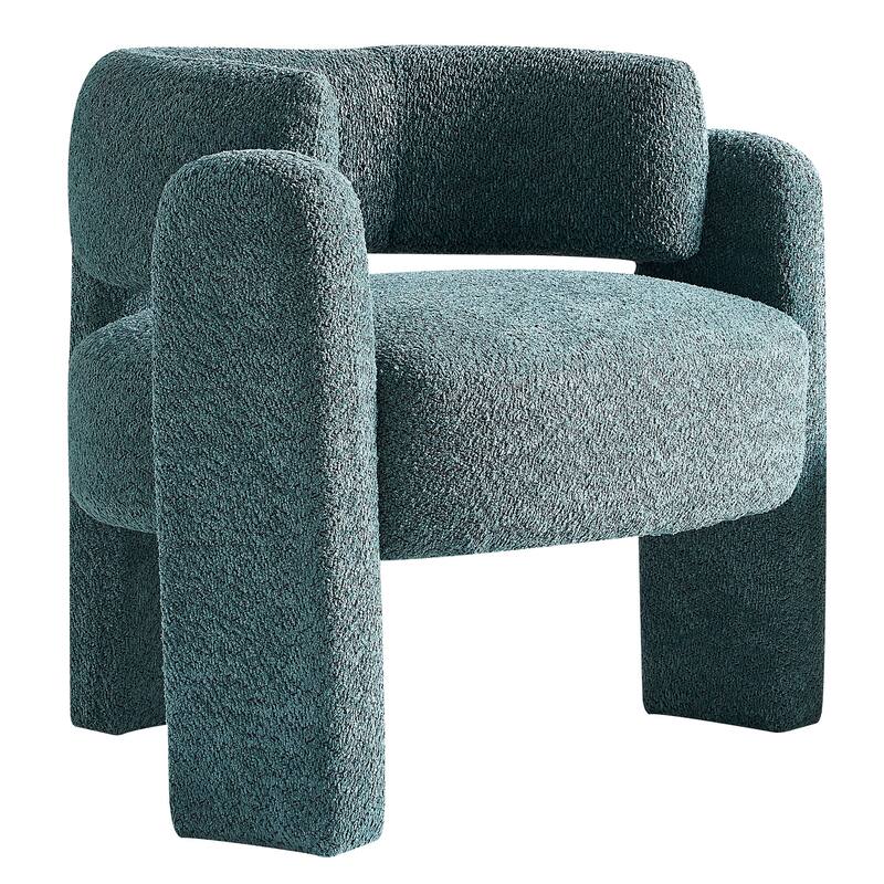 34.65" Wide Boucle Upholstery Accent Chair