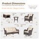 preview thumbnail 79 of 91, Outdoor Patio Furniture Set Brown Wicker Patio Conversation Seating Sets