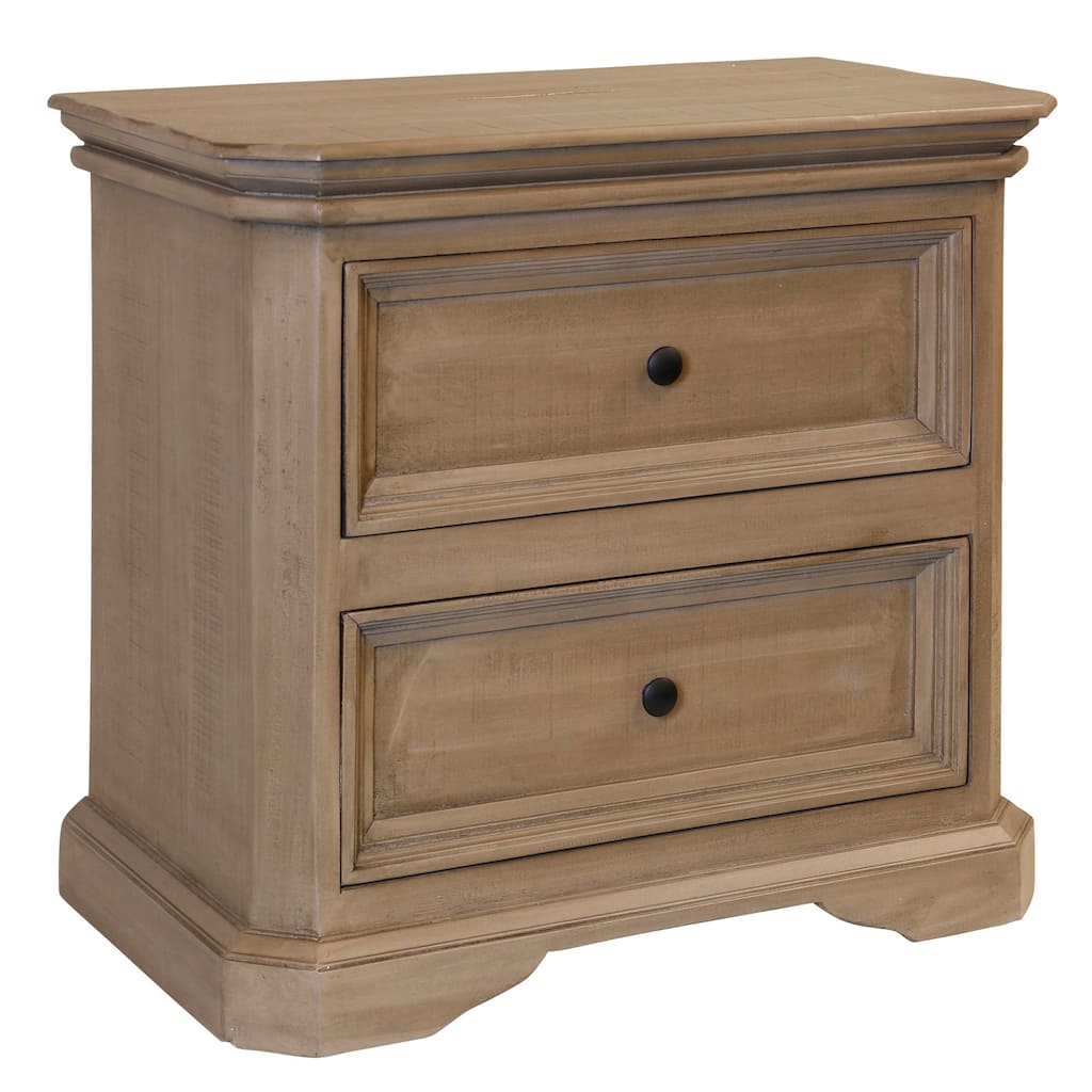 StyleCraft Toscana 2-Drawer Nightstand - Heritage Oak