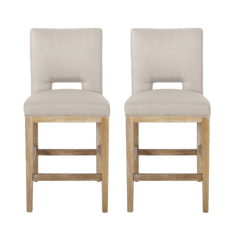 Coloma Fabric 27 Inch Counter Stools (Set of 2) by Christopher Knight Home