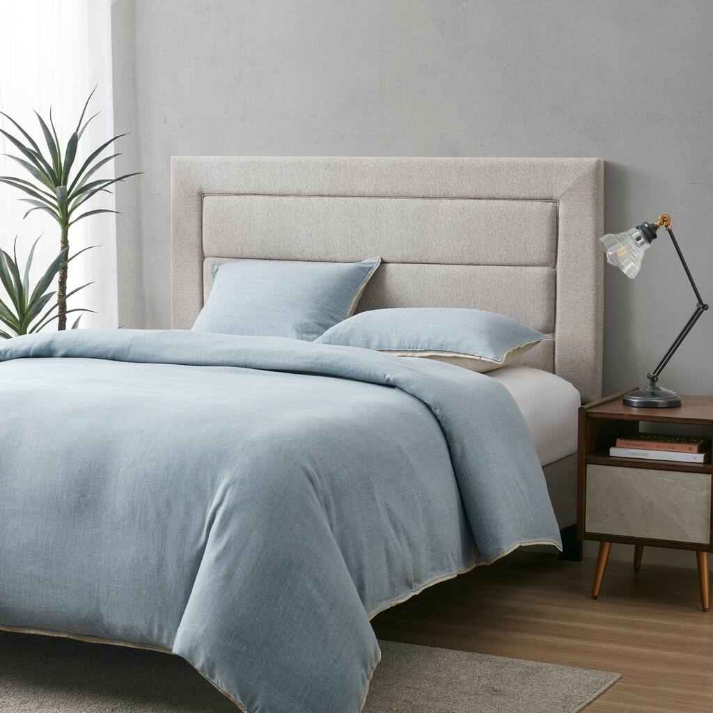 INK+IVY Rebecca Grey Quilted Upholstered Headboard