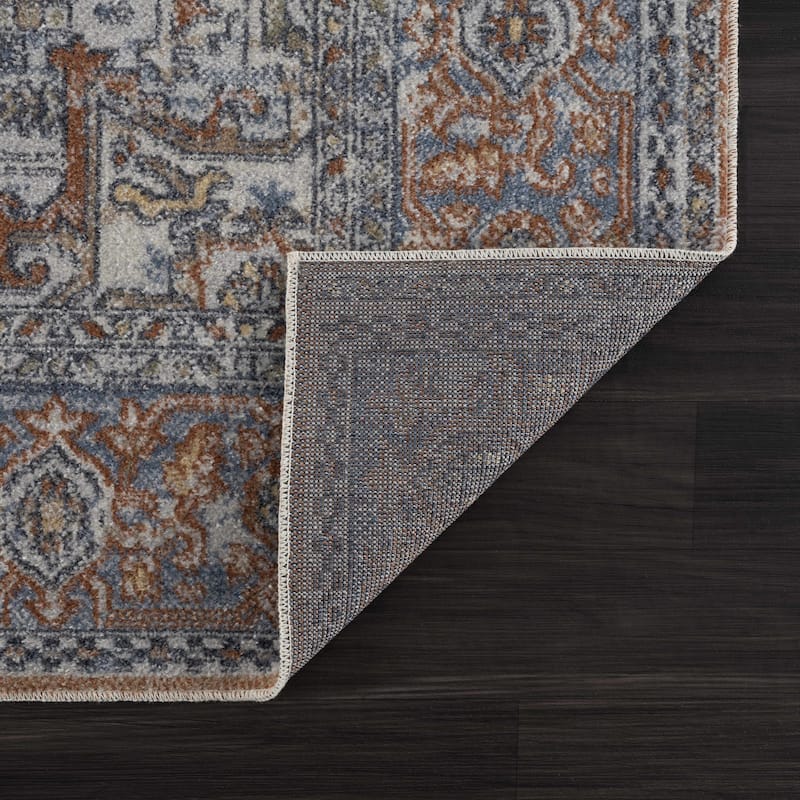 Hauteloom Manhattan Machine Washable Oriental Persian Medallion Vintage Distressed Area Rug