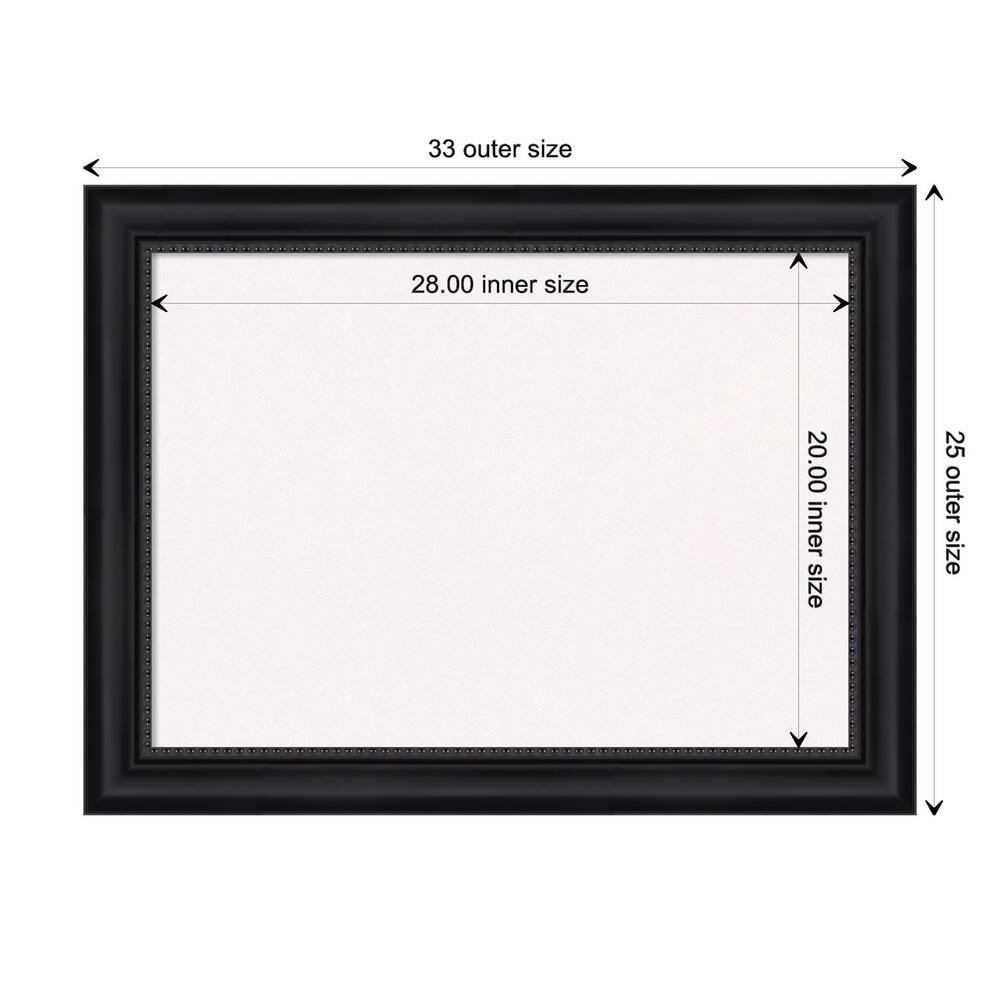Astor Black Framed White Corkboard Bulletin Board, Organization Board, Pin Board