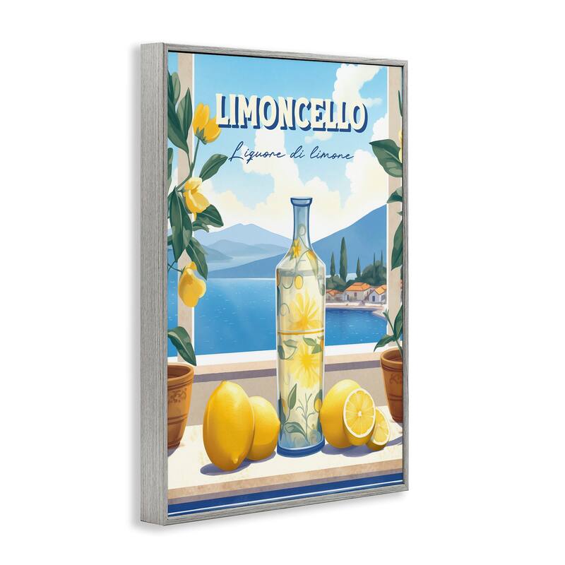 Stupell Limoncello Coastal View Framed Giclee Art Design By Andreas Magnusson