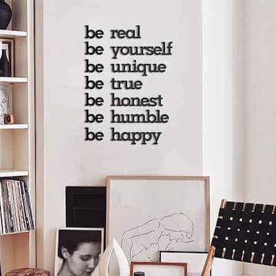 Metal Wall Art - Inspirational Metal Wall Decor - Home Office and Living Room Decoration