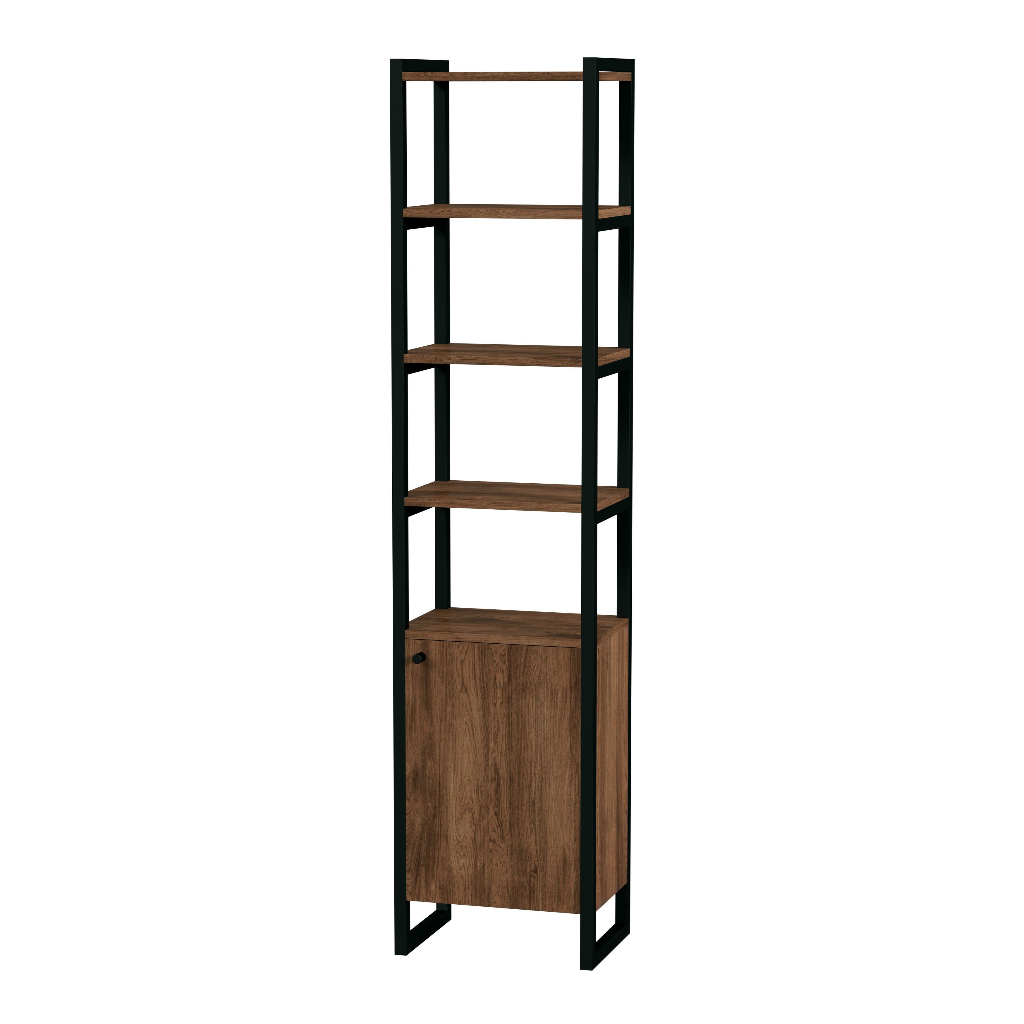 Narrow walnut bookcase discount