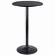 preview thumbnail 14 of 19, Homall Bistro Pub Table Round Bar Height Cocktail Table Metal Base MDF Top Obsidian Table with Black Leg 23.8inch Top - N/A Black